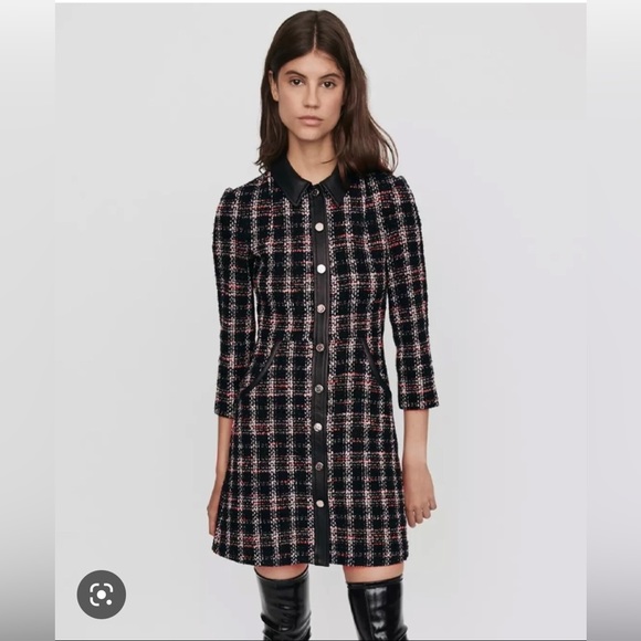 Maje Dresses & Skirts - Maje 119 Renaty Robe Tweed Dress